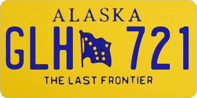 AK license plate GLH721
