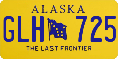 AK license plate GLH725