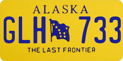 AK license plate GLH733