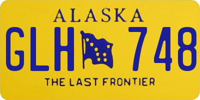 AK license plate GLH748