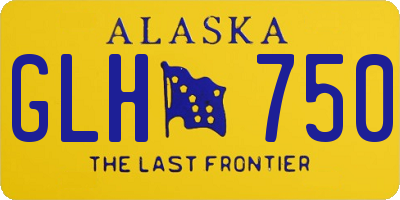 AK license plate GLH750