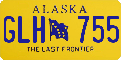 AK license plate GLH755