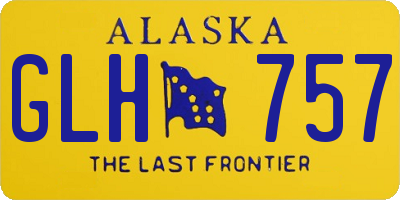 AK license plate GLH757