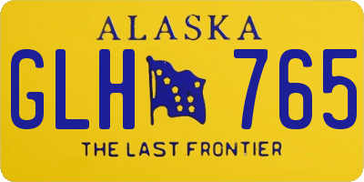 AK license plate GLH765