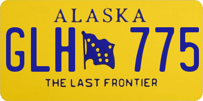 AK license plate GLH775