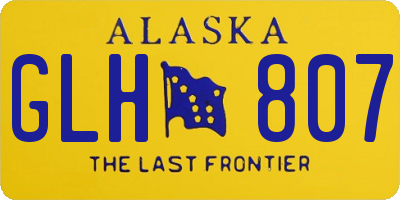 AK license plate GLH807