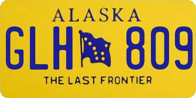 AK license plate GLH809