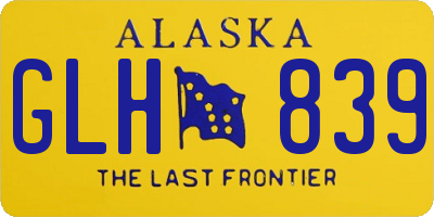 AK license plate GLH839