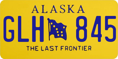 AK license plate GLH845