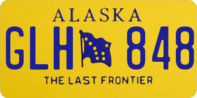 AK license plate GLH848