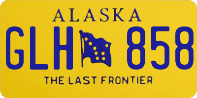 AK license plate GLH858