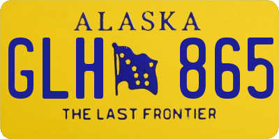 AK license plate GLH865