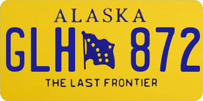 AK license plate GLH872