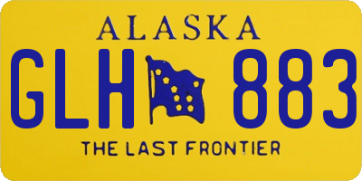 AK license plate GLH883
