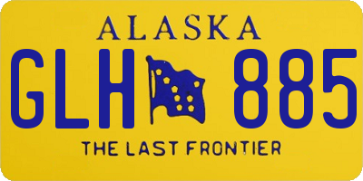 AK license plate GLH885