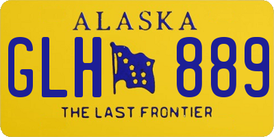 AK license plate GLH889