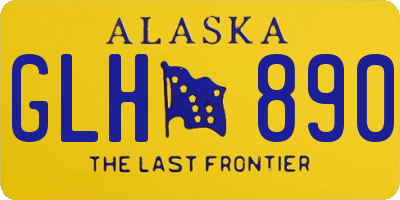 AK license plate GLH890