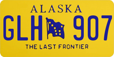 AK license plate GLH907