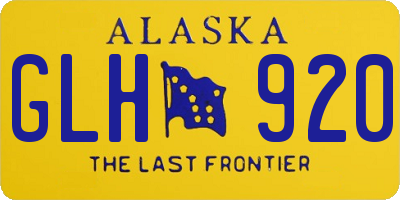 AK license plate GLH920