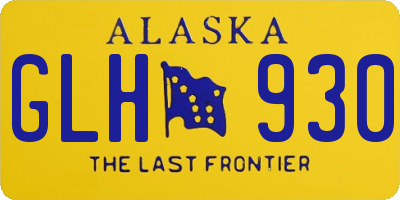 AK license plate GLH930