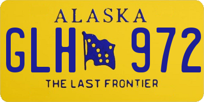 AK license plate GLH972