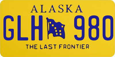 AK license plate GLH980