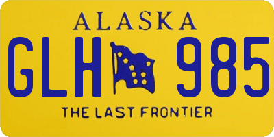 AK license plate GLH985