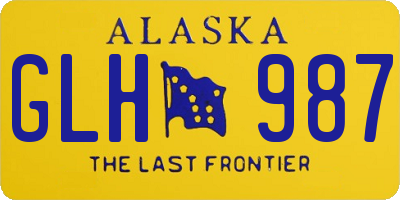 AK license plate GLH987