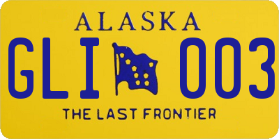 AK license plate GLI003