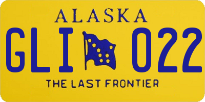 AK license plate GLI022