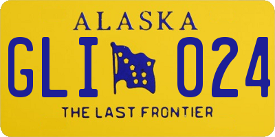 AK license plate GLI024