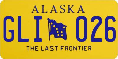 AK license plate GLI026