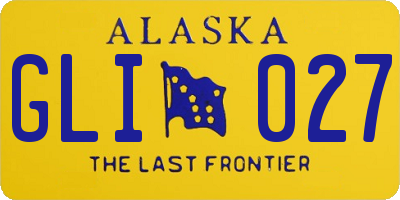 AK license plate GLI027