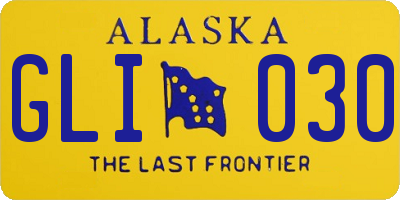 AK license plate GLI030