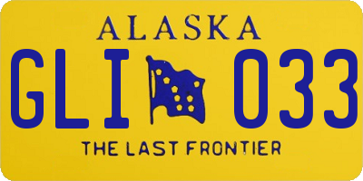 AK license plate GLI033