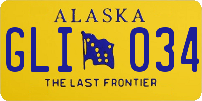 AK license plate GLI034
