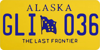 AK license plate GLI036