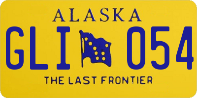 AK license plate GLI054