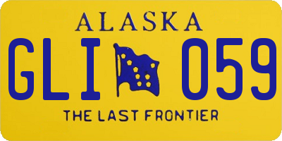 AK license plate GLI059