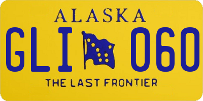 AK license plate GLI060