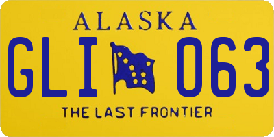 AK license plate GLI063