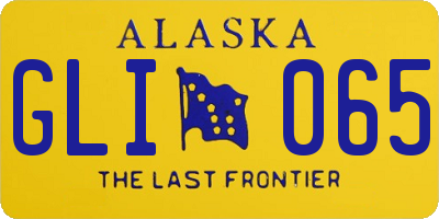 AK license plate GLI065