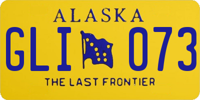 AK license plate GLI073