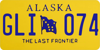 AK license plate GLI074