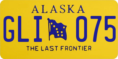 AK license plate GLI075