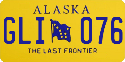 AK license plate GLI076