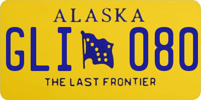 AK license plate GLI080