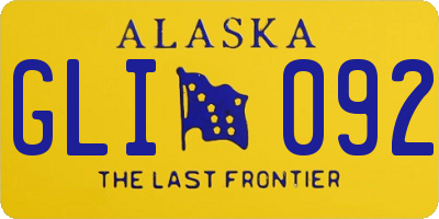 AK license plate GLI092