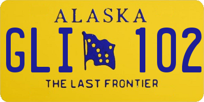 AK license plate GLI102