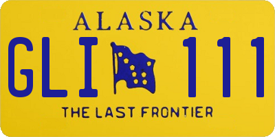 AK license plate GLI111